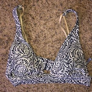 Blue White and Gold Bikini Top